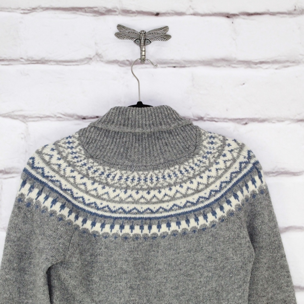 Relume Journal Standard Gray 100% Wool Knitted Pullover Sweater Size S - Picture 5 of 8